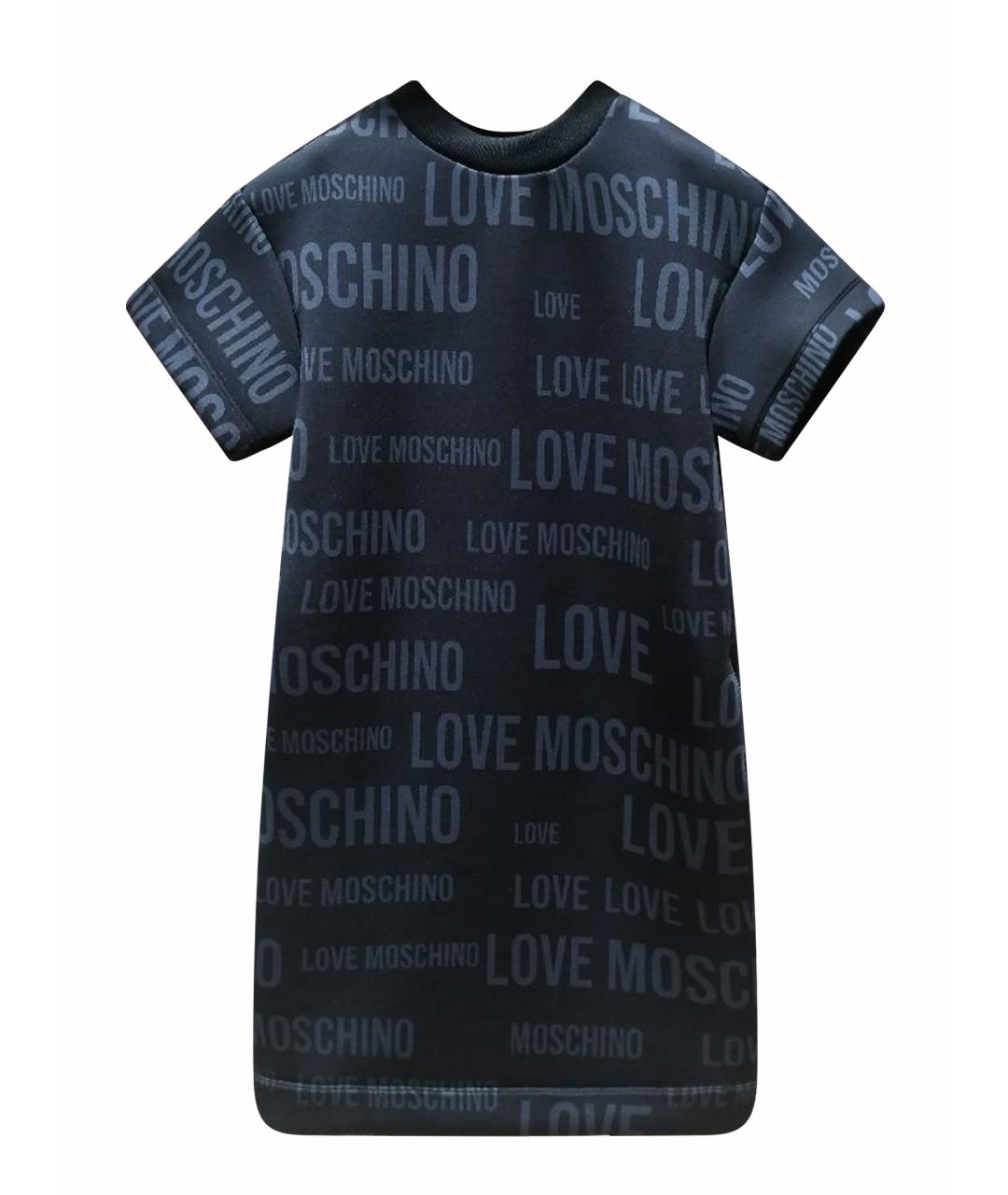 LOVE MOSCHINO Темно-синее повседневное платье, фото 1