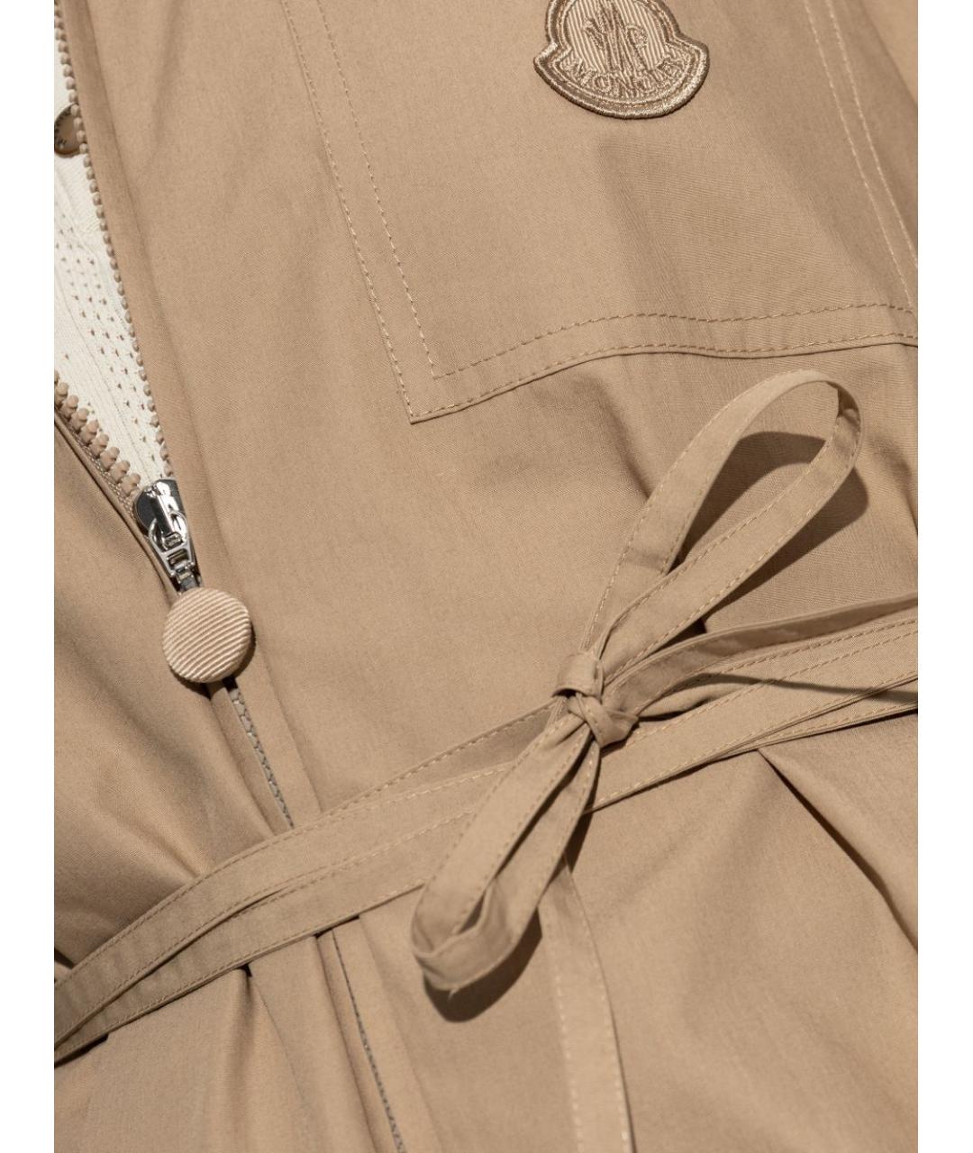 MONCLER Бежевая хлопковая куртка, фото 4