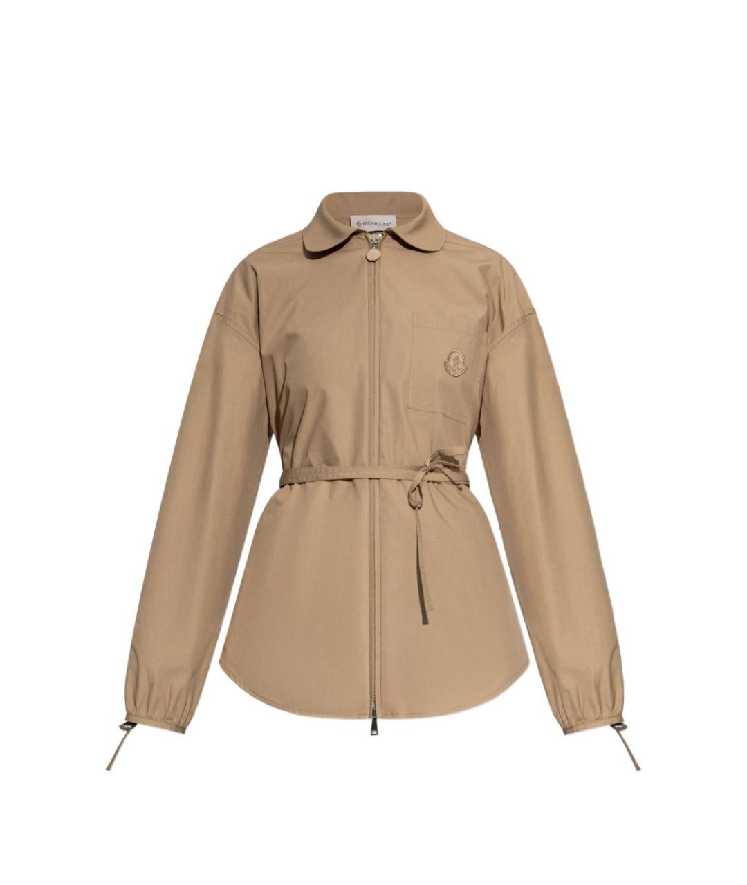 MONCLER Бежевая хлопковая куртка, фото 1