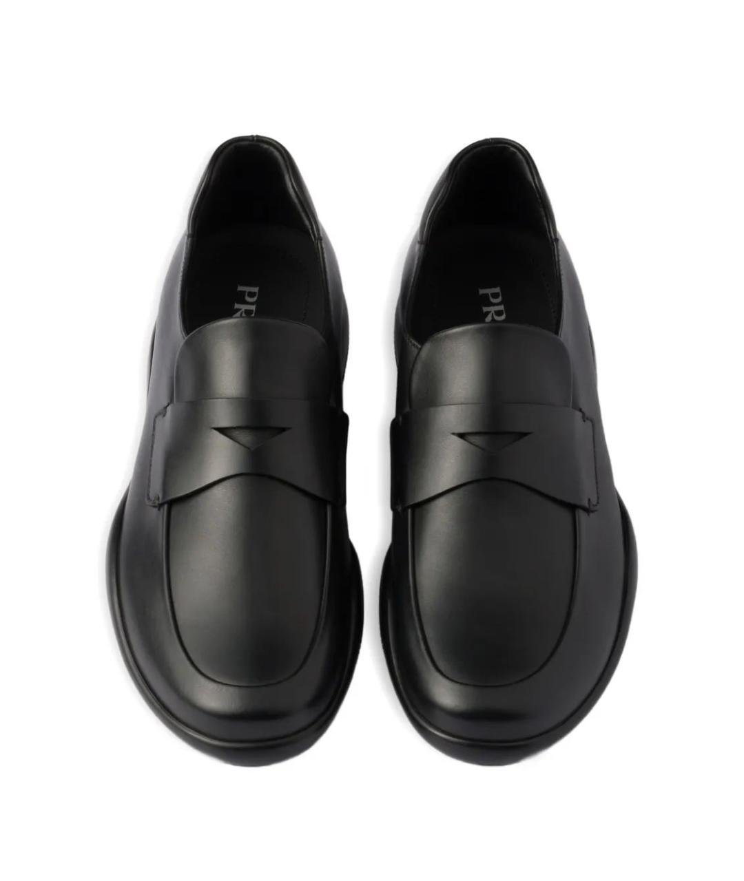 PRADA Черные кожаные лоферы, фото 3