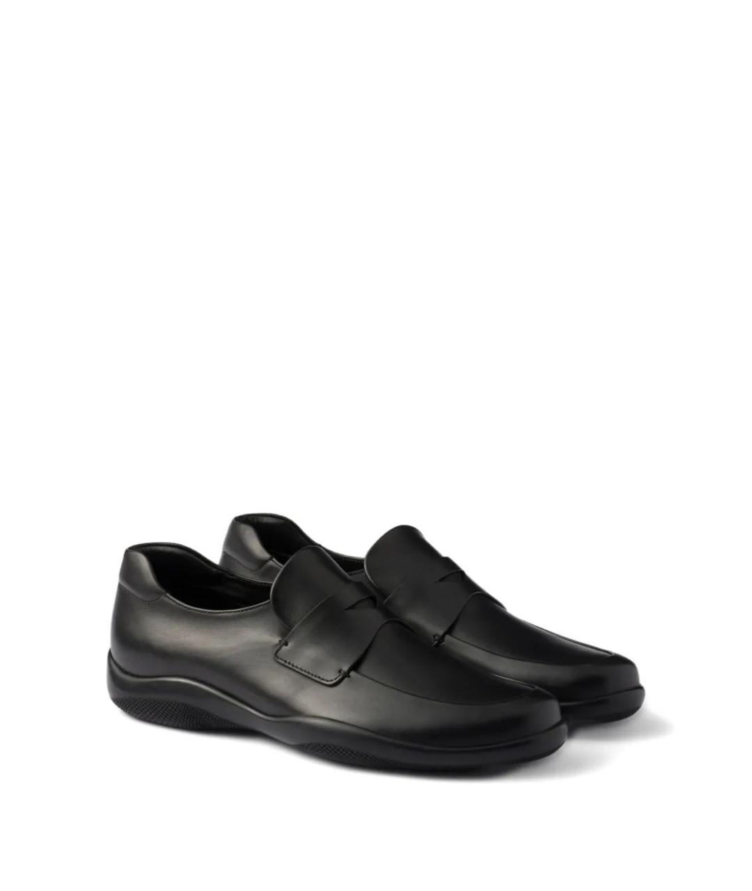 PRADA Черные кожаные лоферы, фото 2