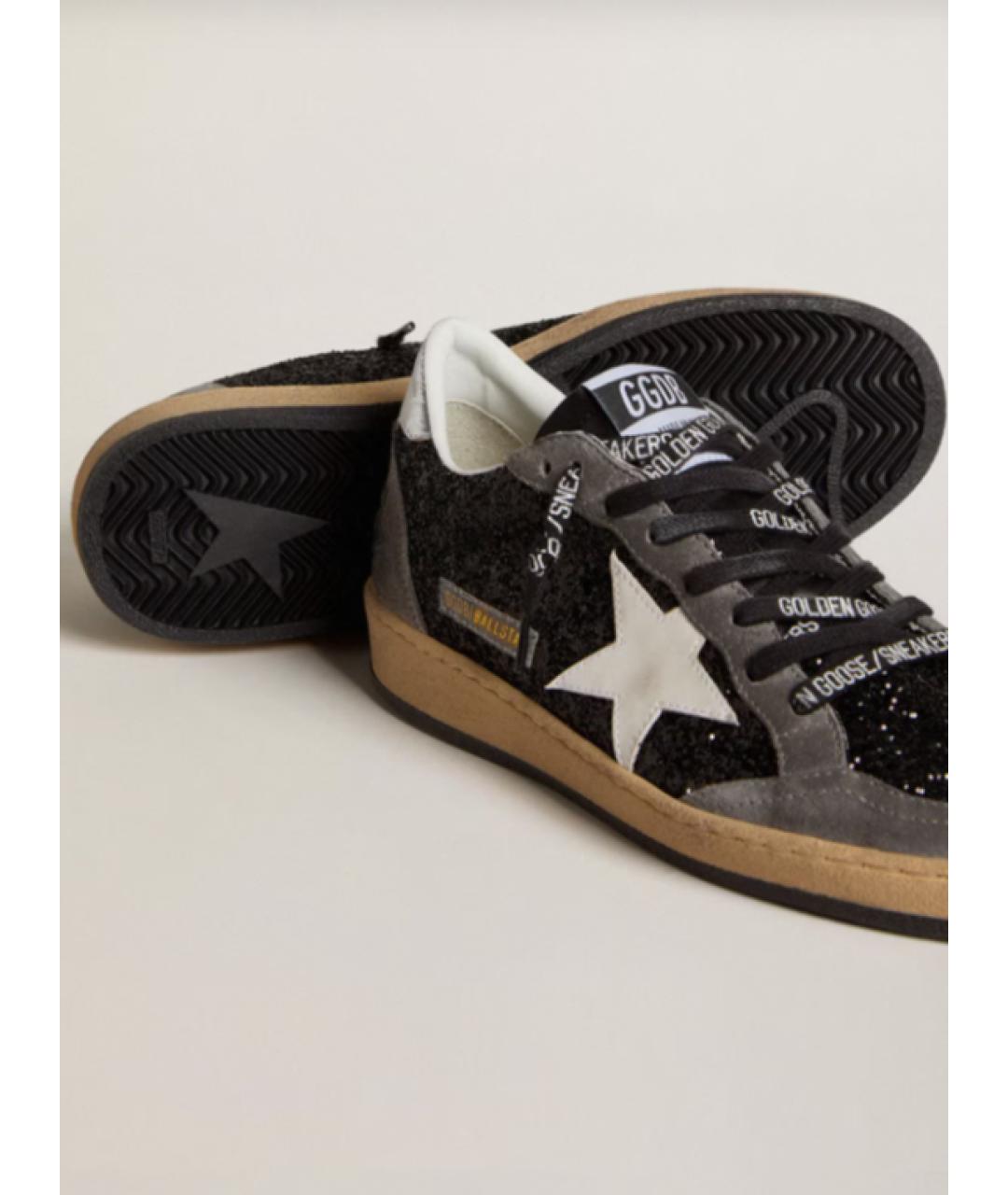 GOLDEN GOOSE DELUXE BRAND Черные кожаные кеды, фото 3