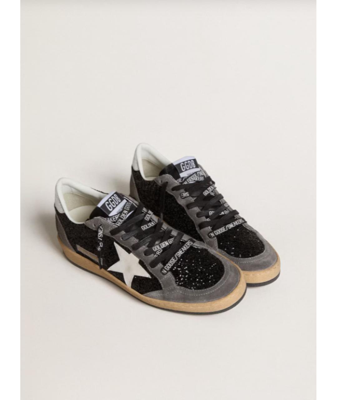 GOLDEN GOOSE DELUXE BRAND Черные кожаные кеды, фото 2