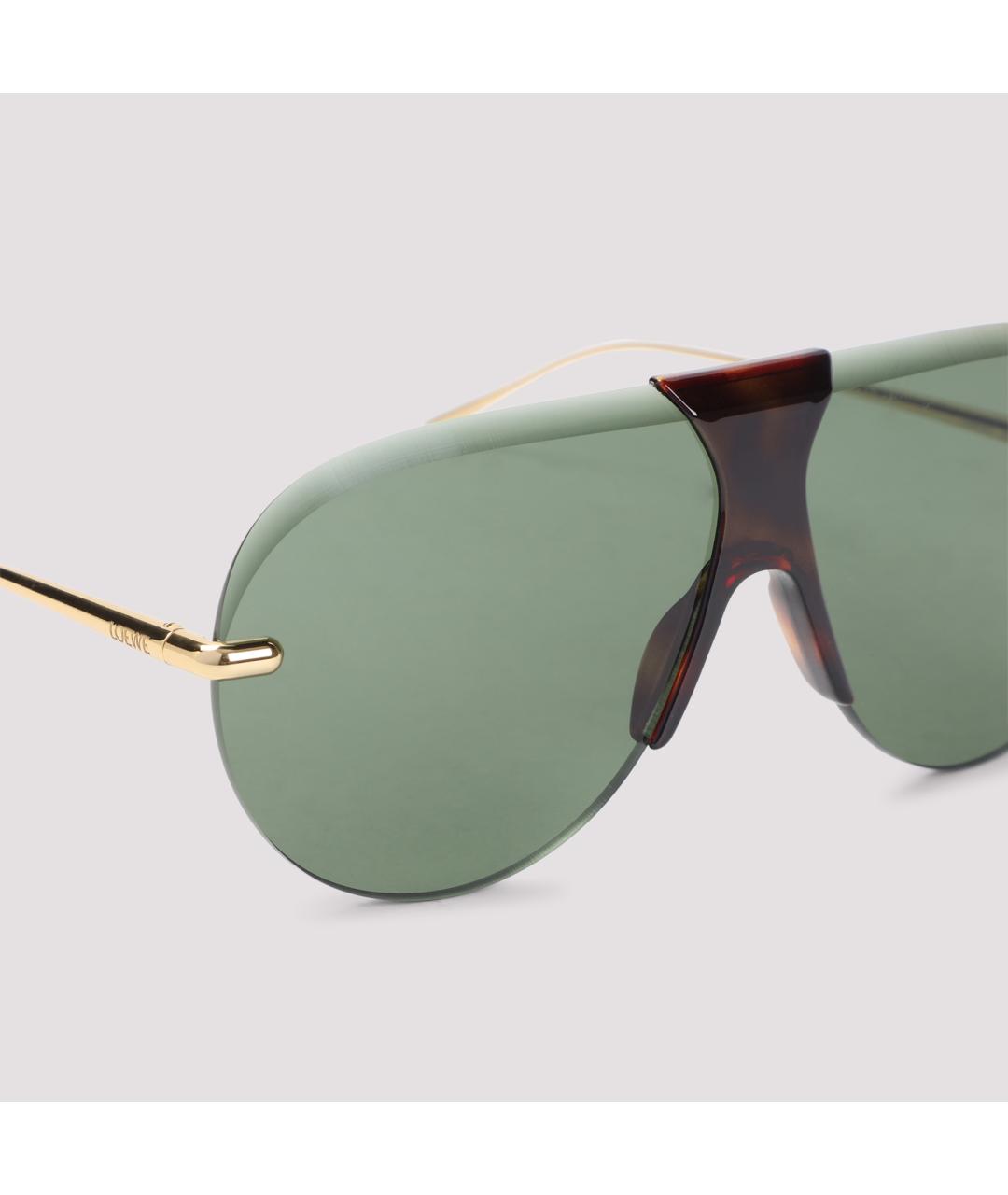 LOEWE Золотые металлические солнцезащитные очки, фото 5