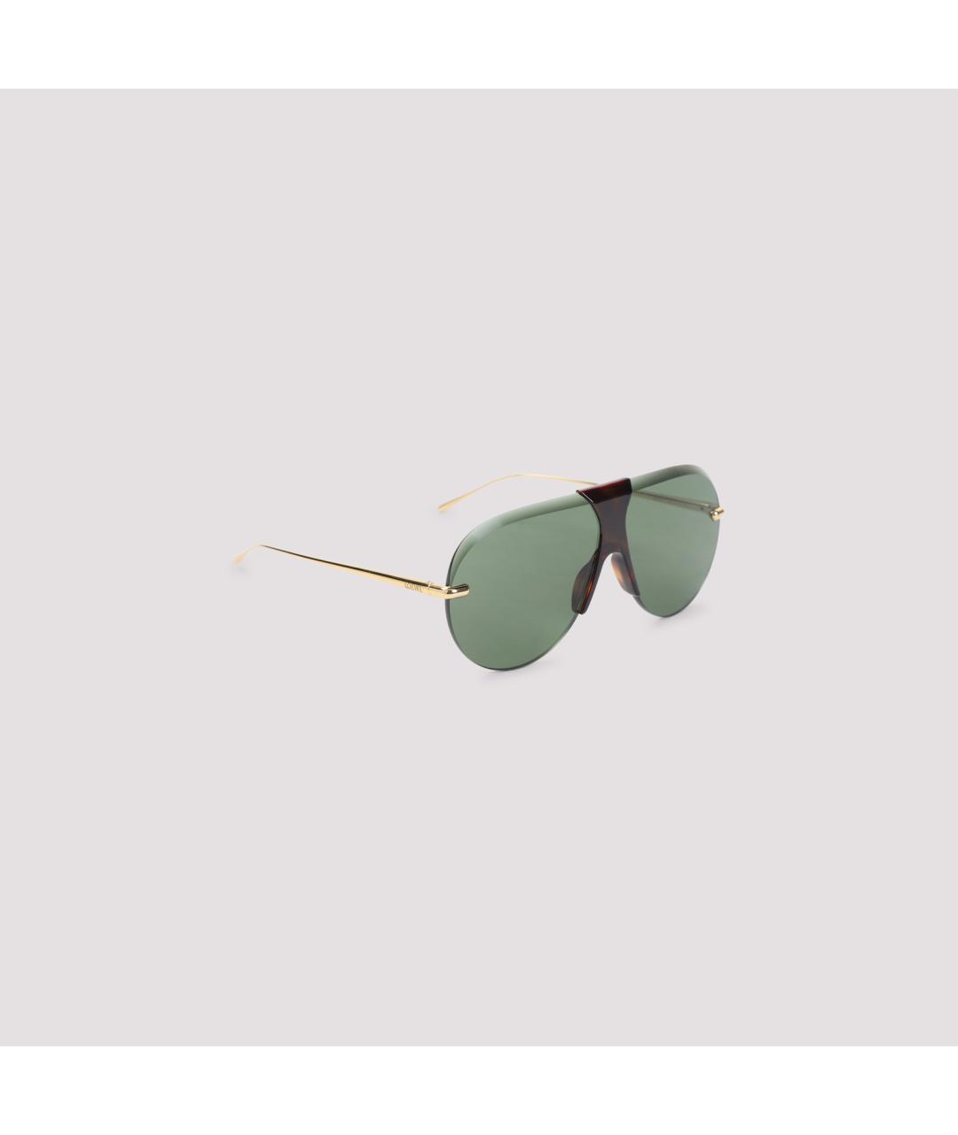 LOEWE Золотые металлические солнцезащитные очки, фото 2