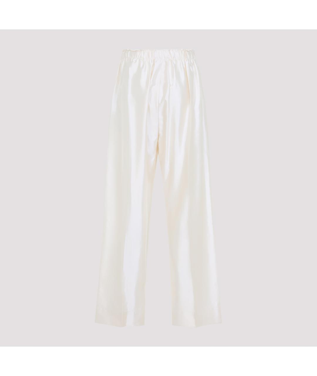 Carven Бежевые хлопковые прямые брюки, фото 4