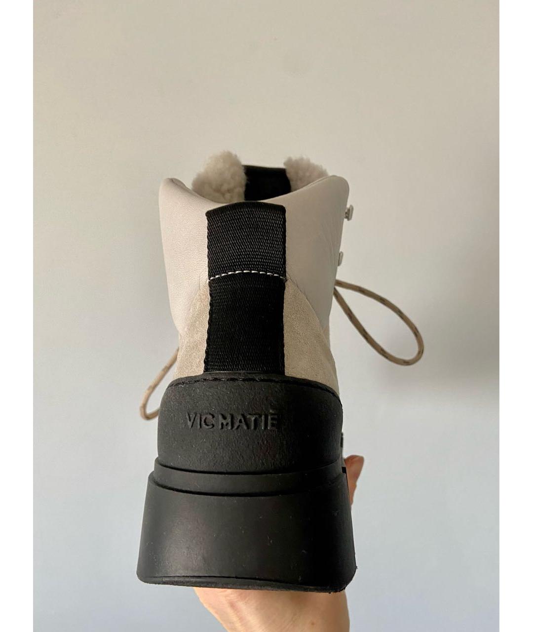 VIC MATIE Серые замшевые ботинки, фото 4