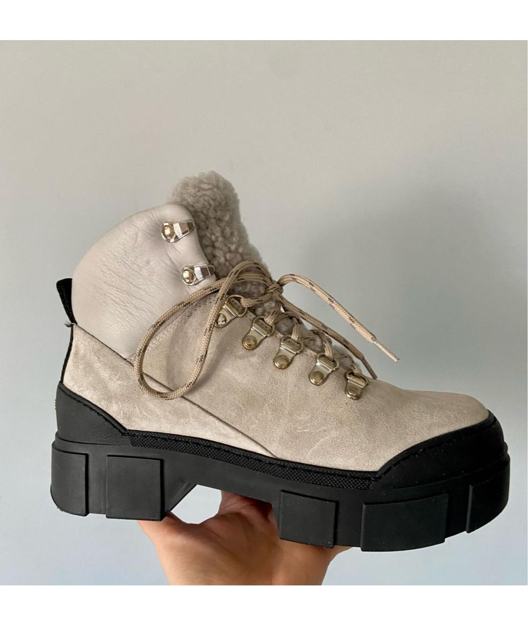 VIC MATIE Серые замшевые ботинки, фото 9