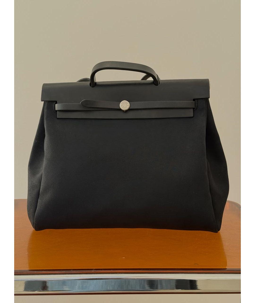 HERMES Черная тканевая сумка через плечо, фото 7