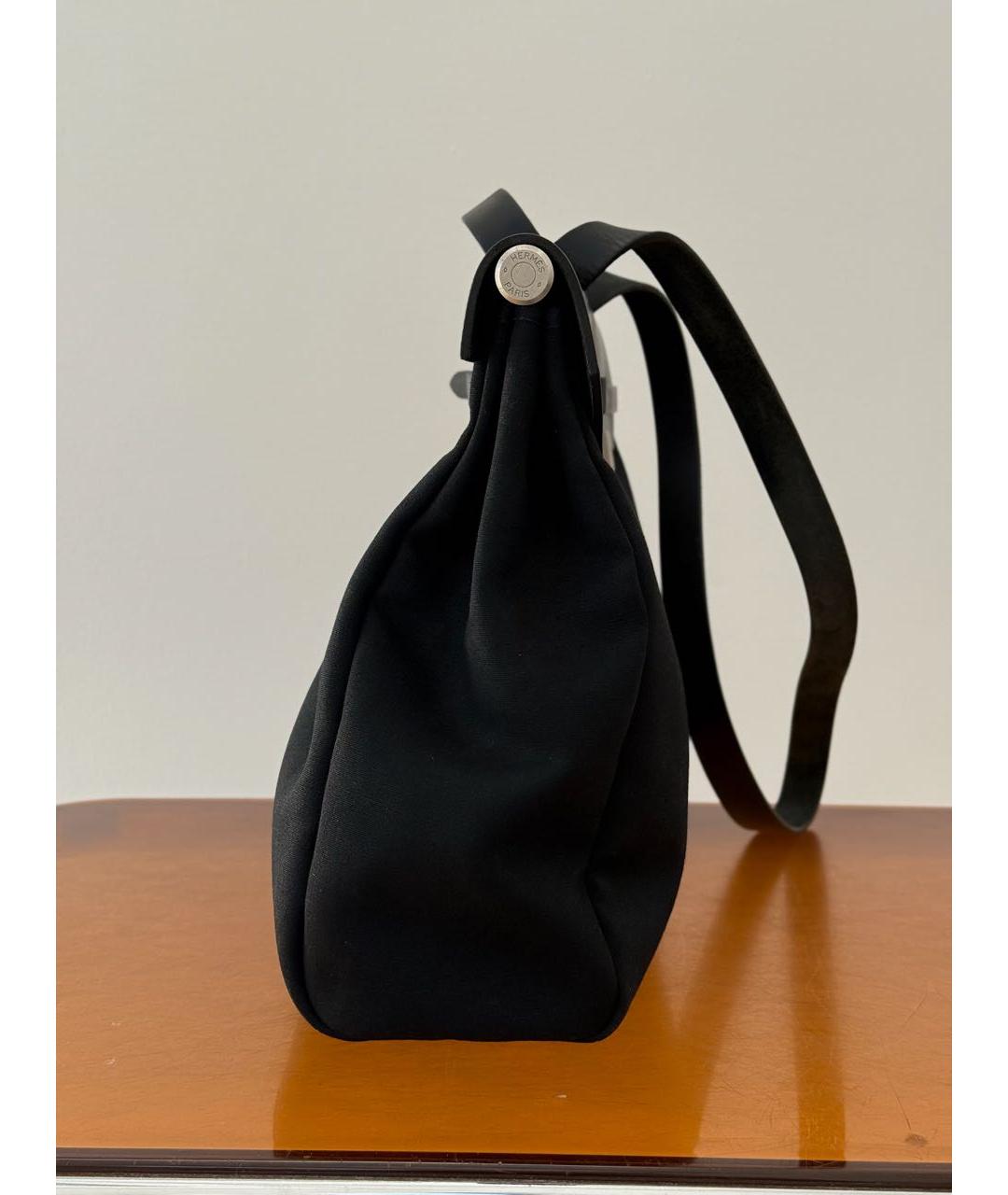 HERMES Черная тканевая сумка через плечо, фото 2