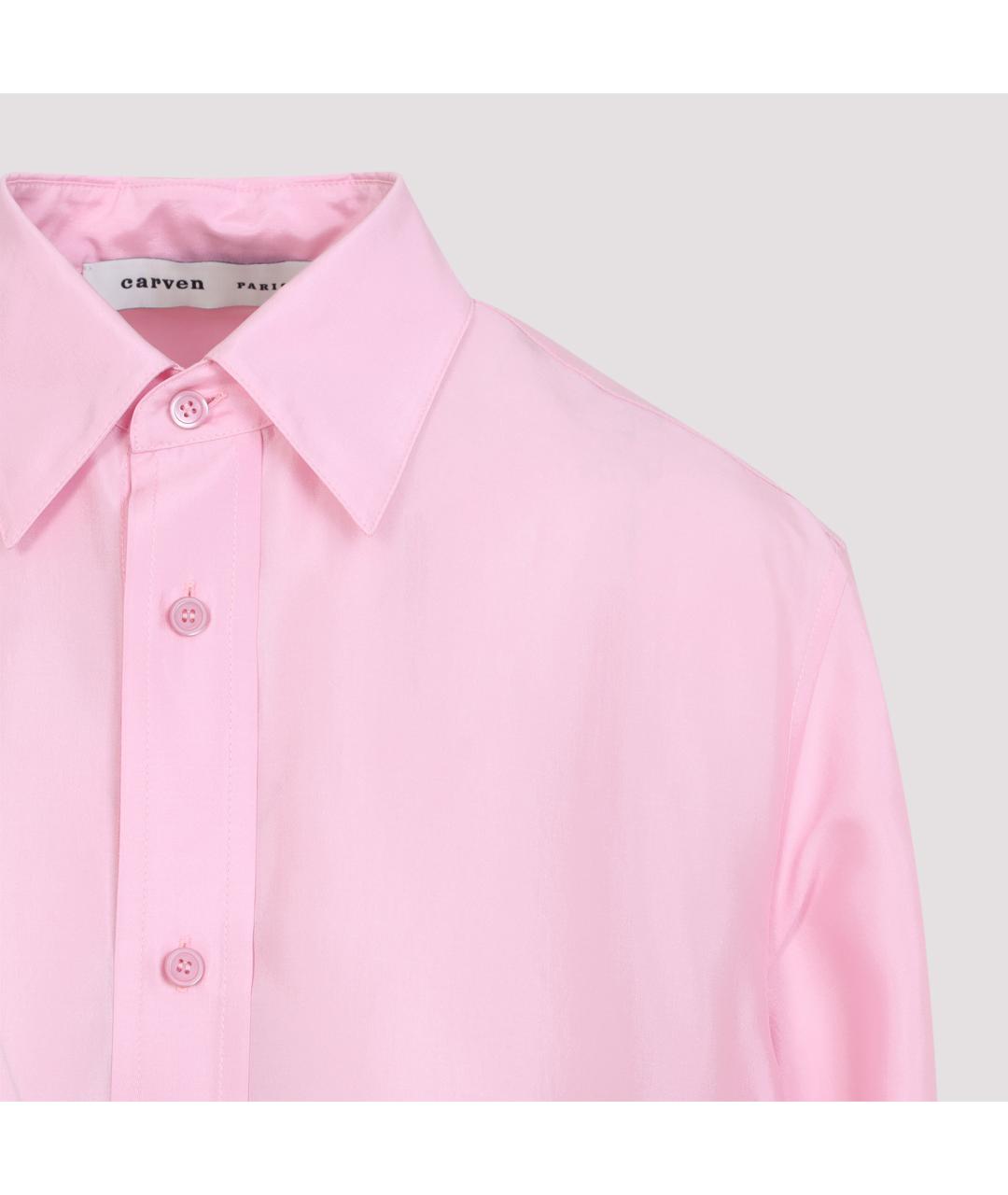 Carven Розовая шелковая рубашка, фото 6