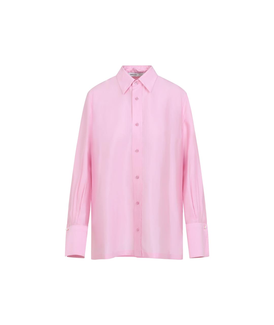 Carven Розовая шелковая рубашка, фото 7