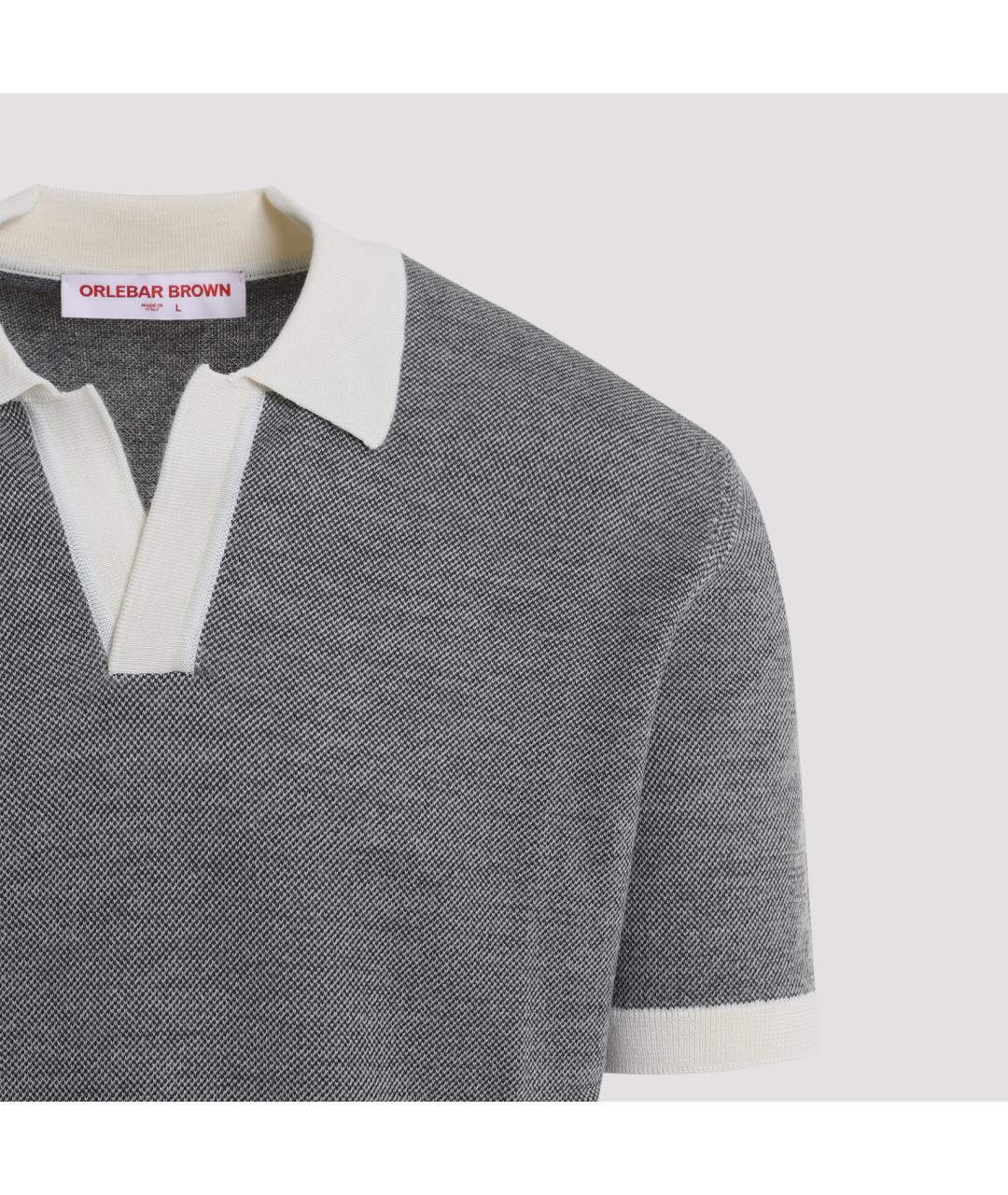 ORLEBAR BROWN Серое поло с коротким рукавом, фото 5
