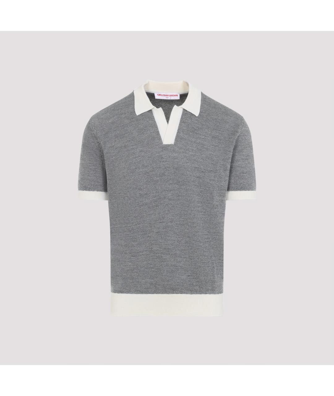 ORLEBAR BROWN Серое поло с коротким рукавом, фото 2
