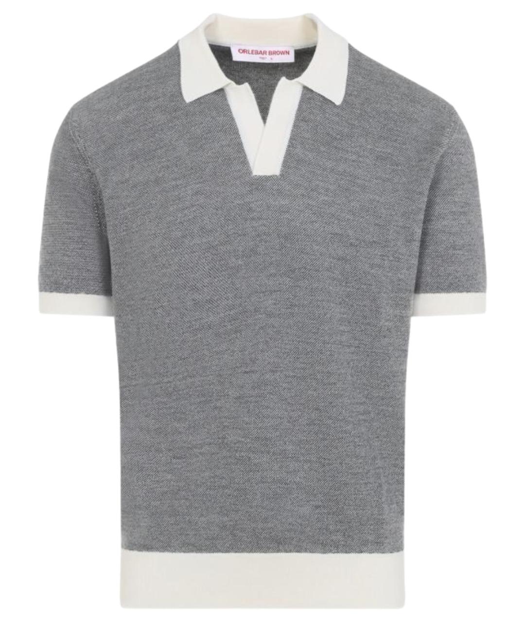 ORLEBAR BROWN Серое поло с коротким рукавом, фото 1