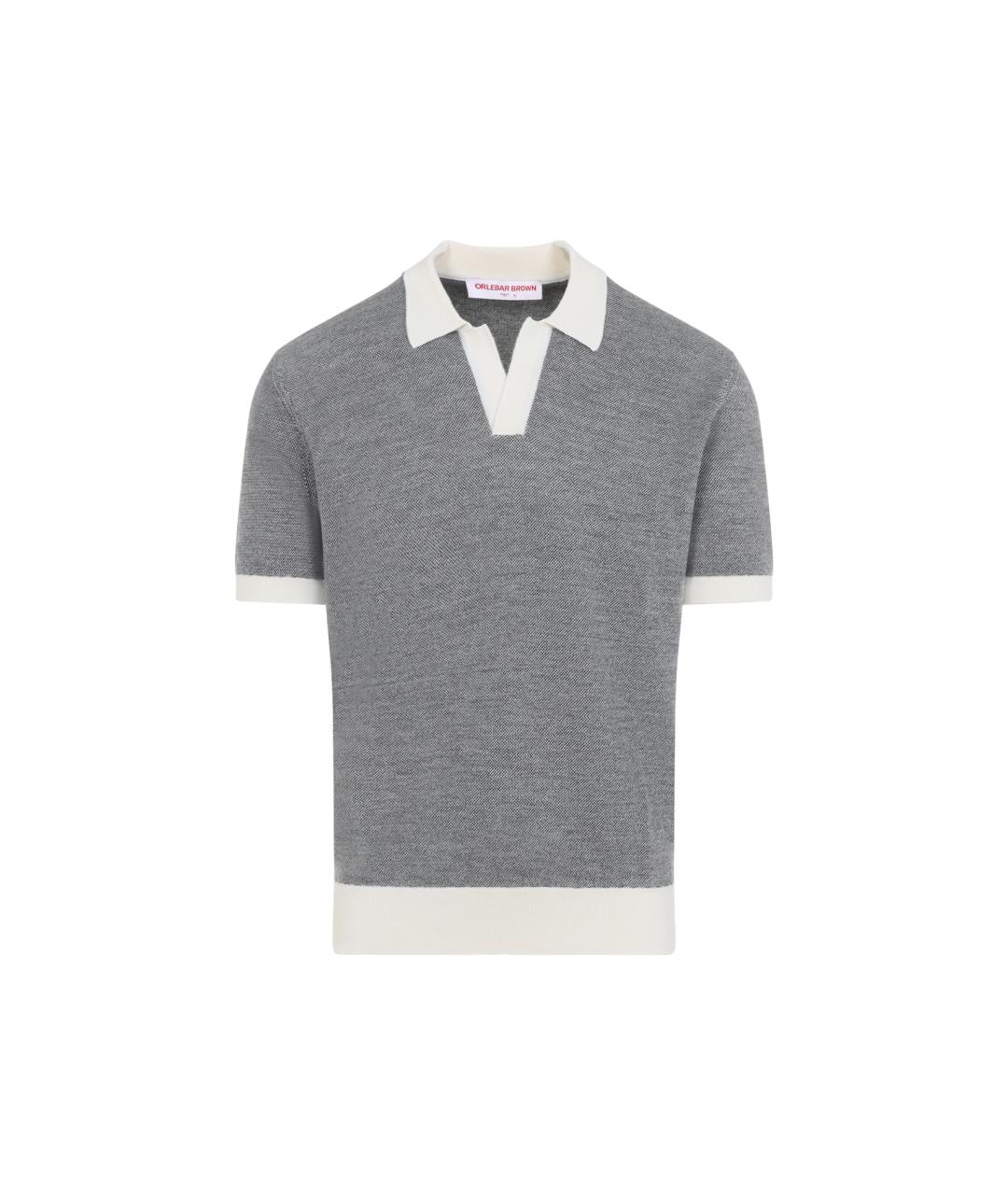 ORLEBAR BROWN Серое поло с коротким рукавом, фото 6