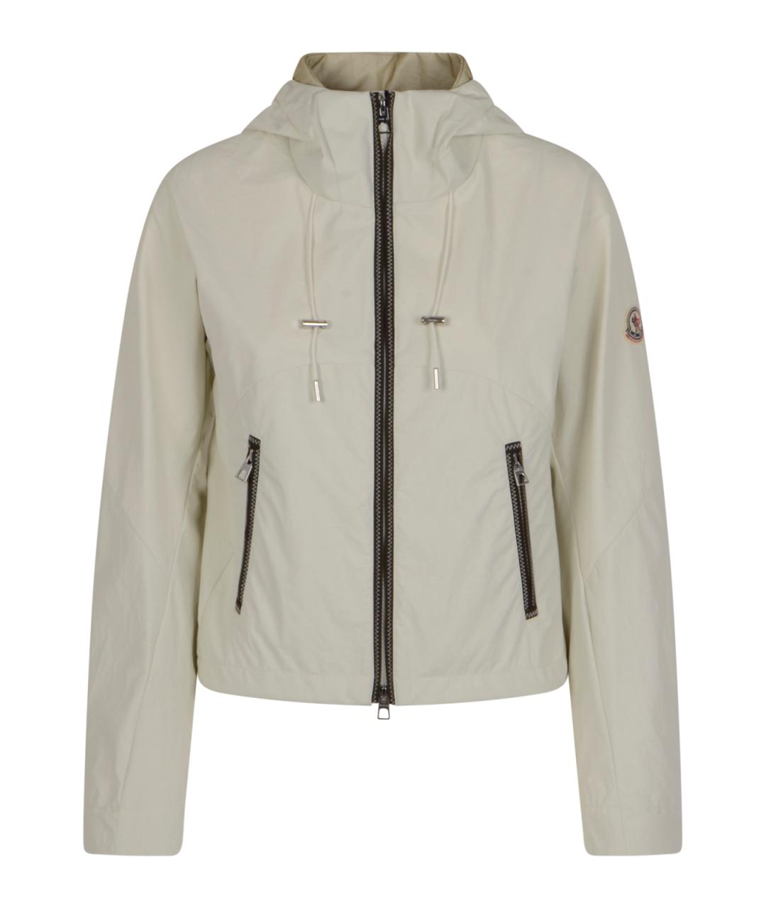 MONCLER Бежевая полиамидовая куртка, фото 1