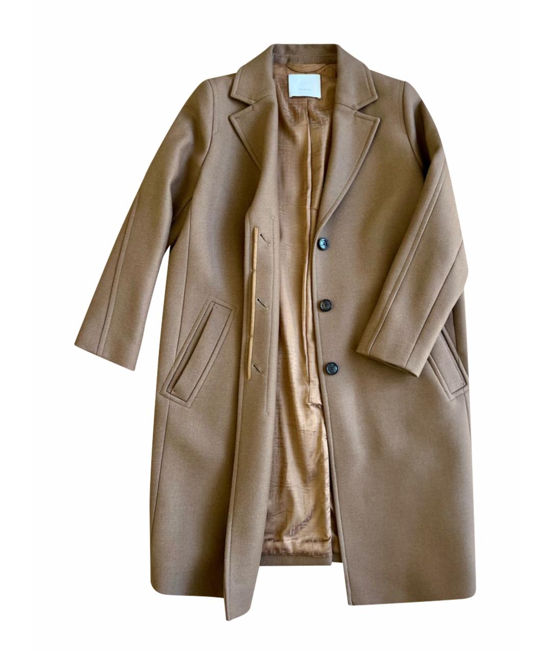 HUGO BOSS Бежевое шерстяное пальто, фото 1