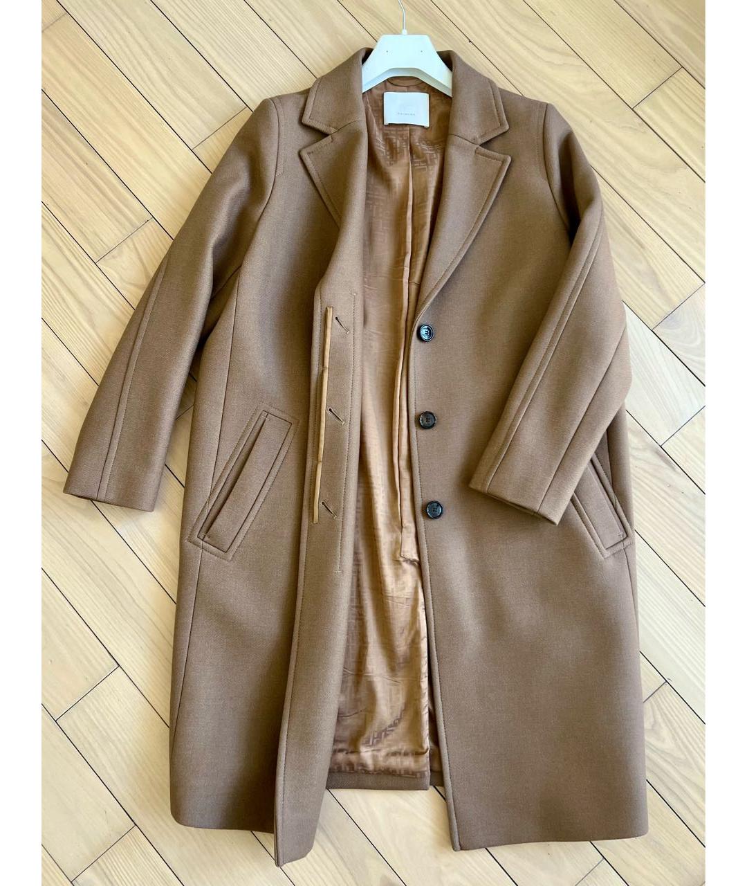 HUGO BOSS Бежевое шерстяное пальто, фото 9