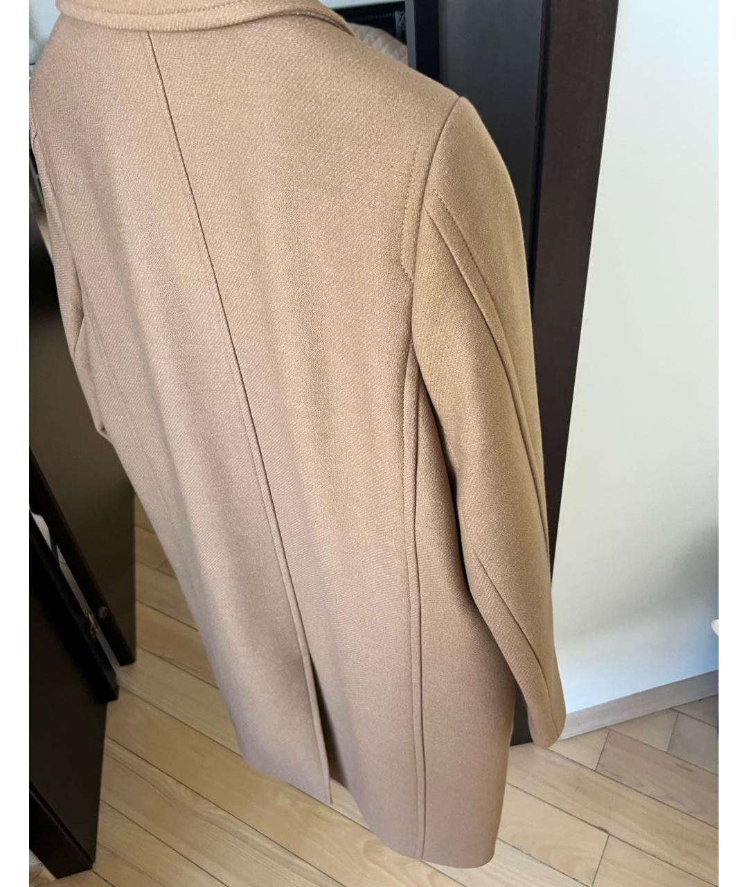 HUGO BOSS Бежевое шерстяное пальто, фото 2