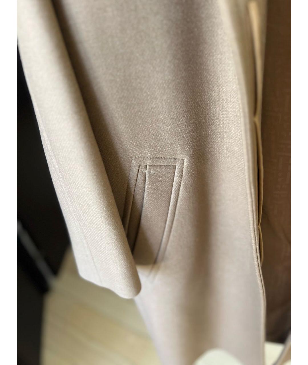 HUGO BOSS Бежевое шерстяное пальто, фото 4