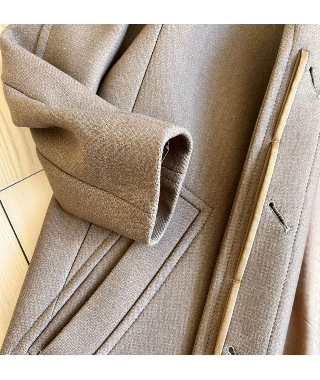 HUGO BOSS Бежевое шерстяное пальто, фото 6