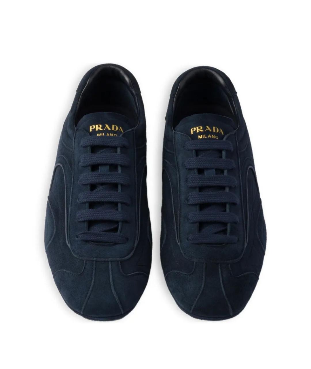 PRADA Замшевые низкие кроссовки / кеды, фото 3
