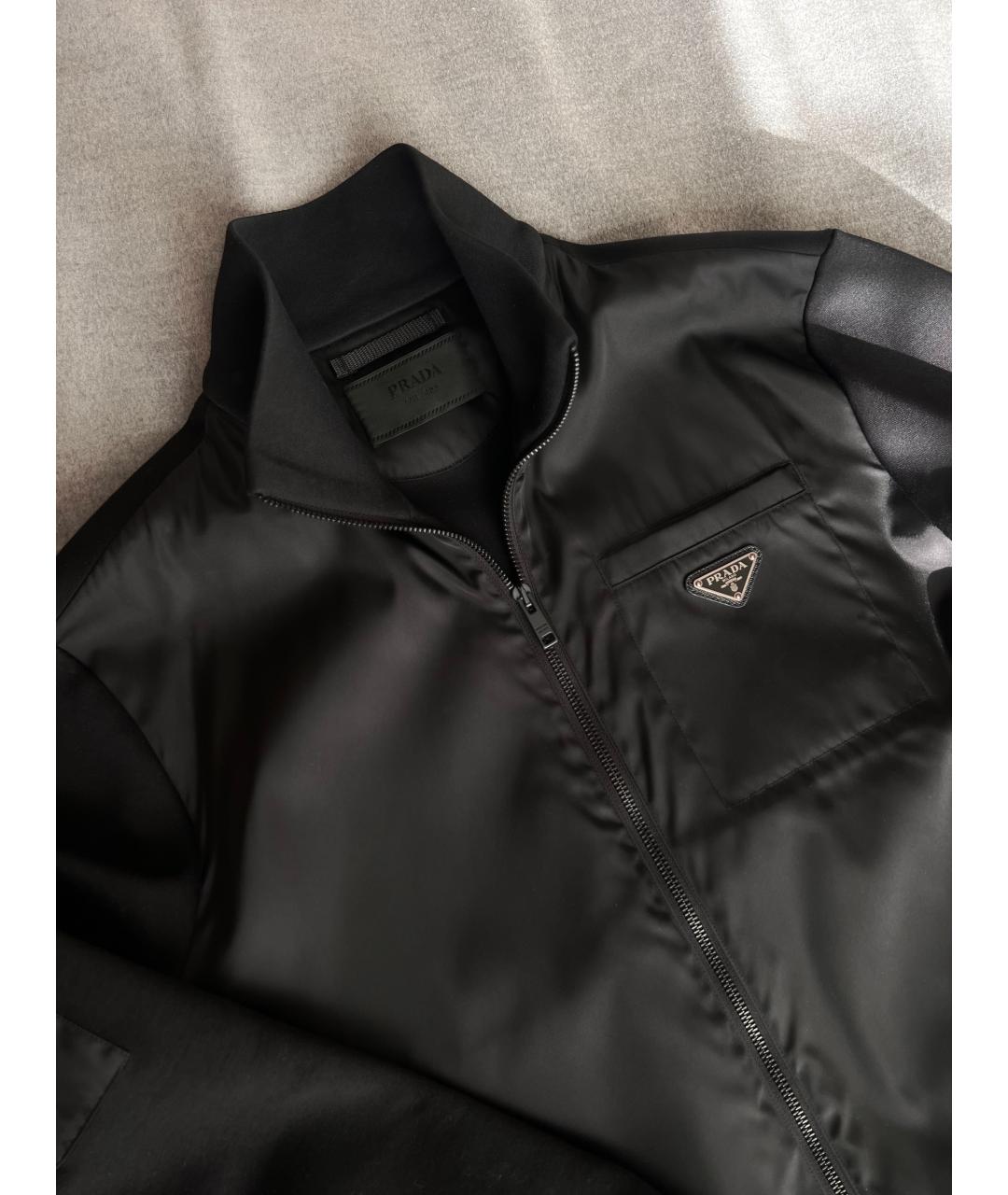 PRADA Черная полиамидовая куртка, фото 7