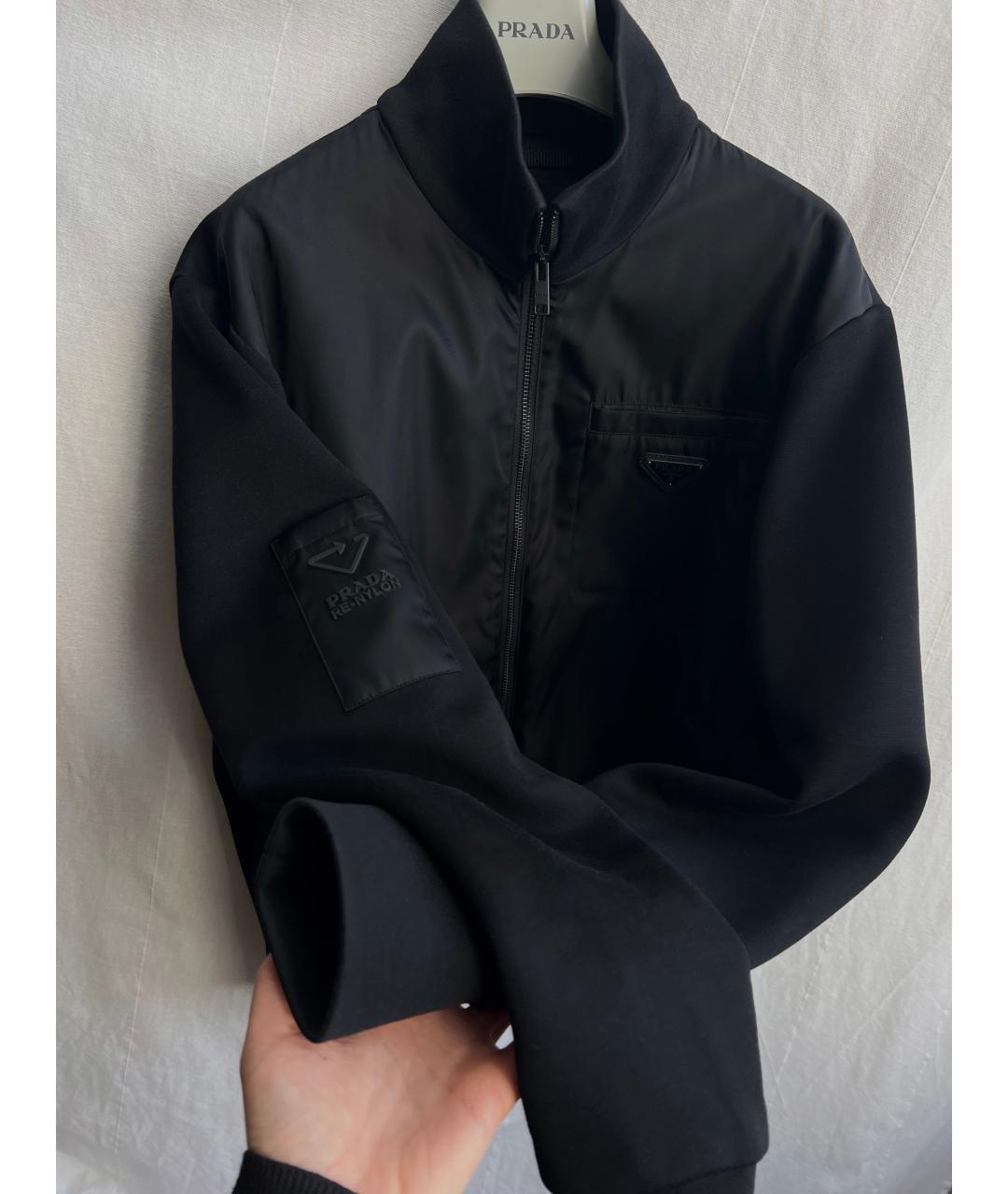 PRADA Черная полиамидовая куртка, фото 4