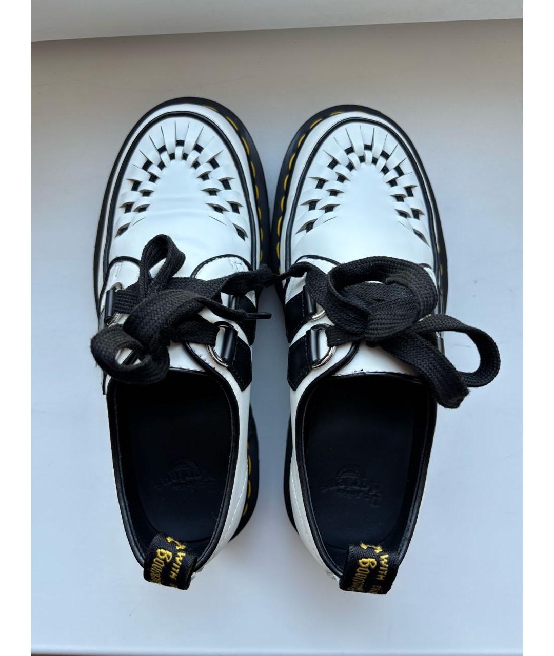 DR. MARTENS Белые кожаные ботинки, фото 3