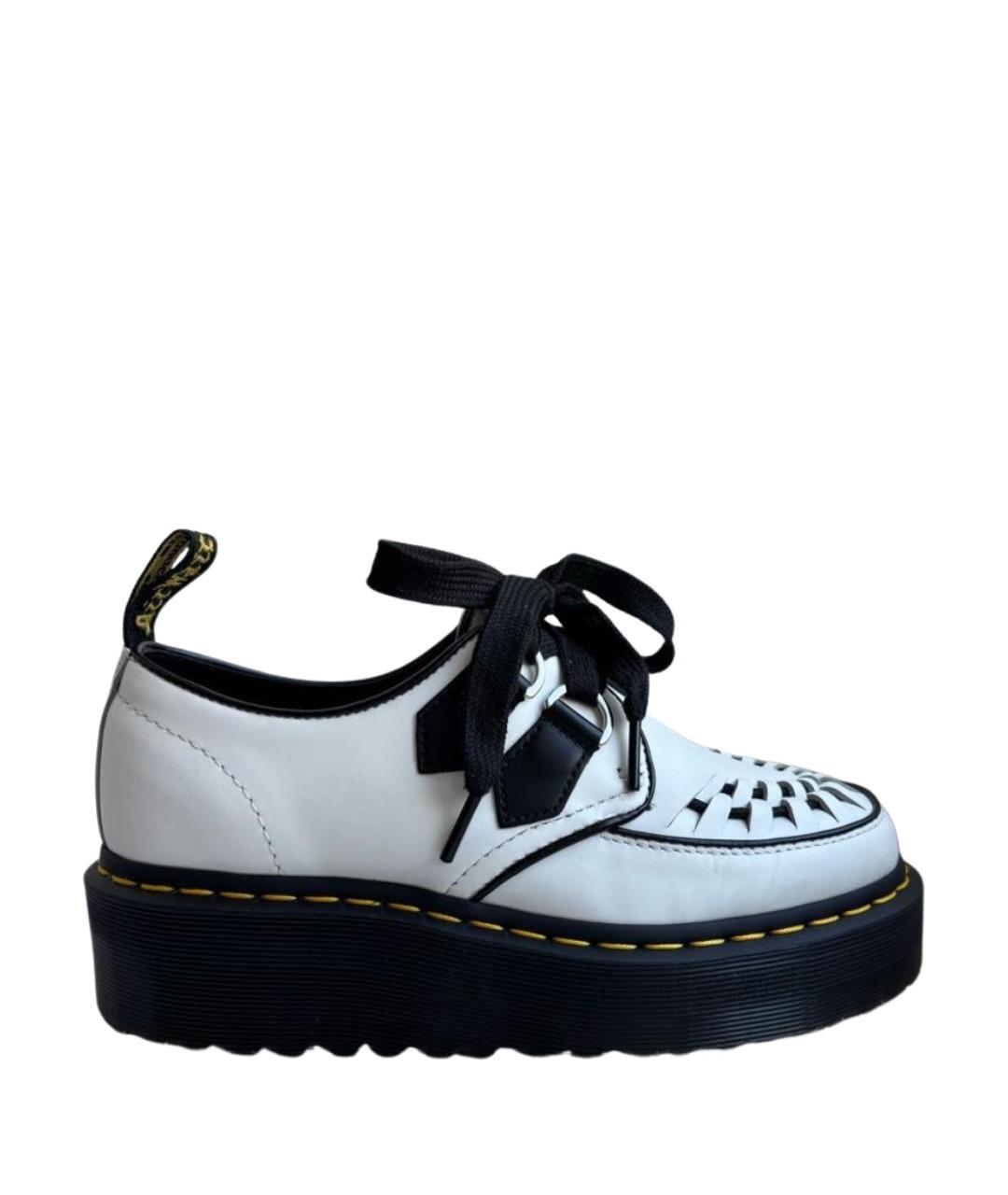 DR. MARTENS Белые кожаные ботинки, фото 1