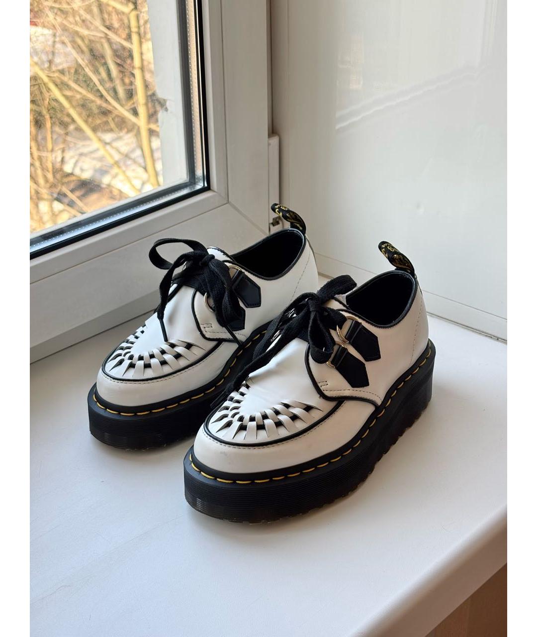 DR. MARTENS Белые кожаные ботинки, фото 5