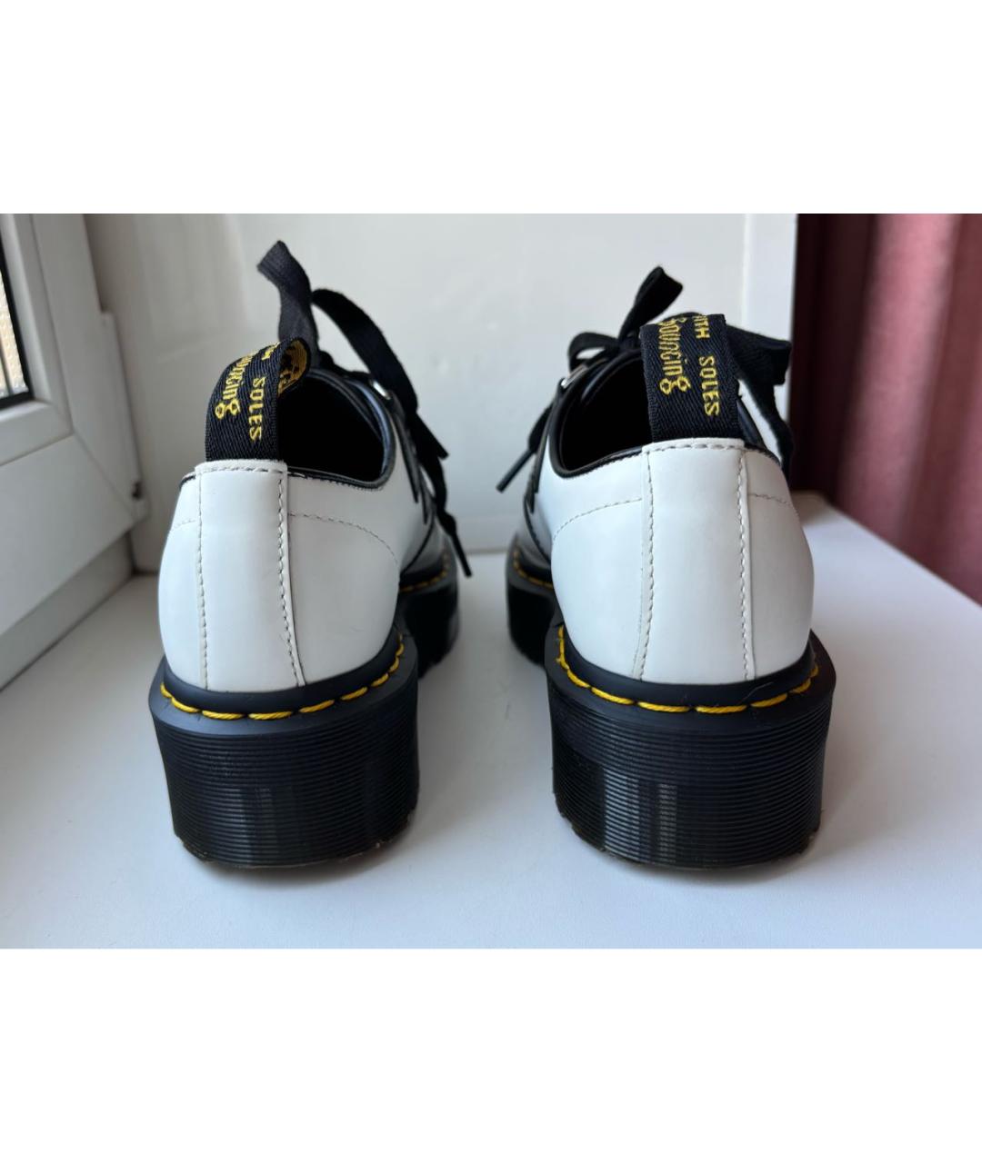 DR. MARTENS Белые кожаные ботинки, фото 4