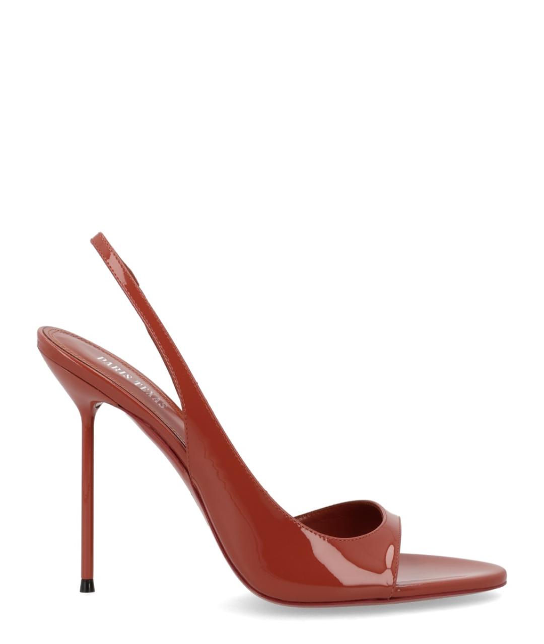 PARIS TEXAS Красные босоножки из лакированной кожи, фото 1