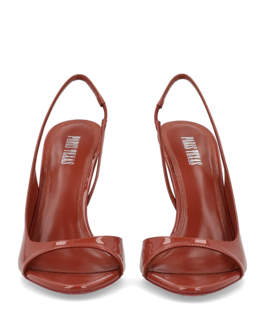 PARIS TEXAS Красные босоножки из лакированной кожи, фото 2