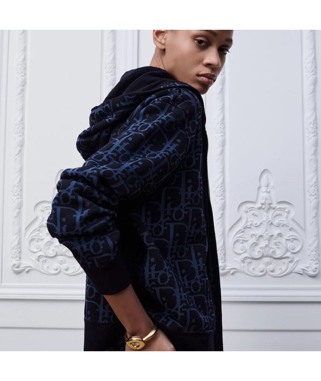 CHRISTIAN DIOR Синий джемпер / свитер, фото 3