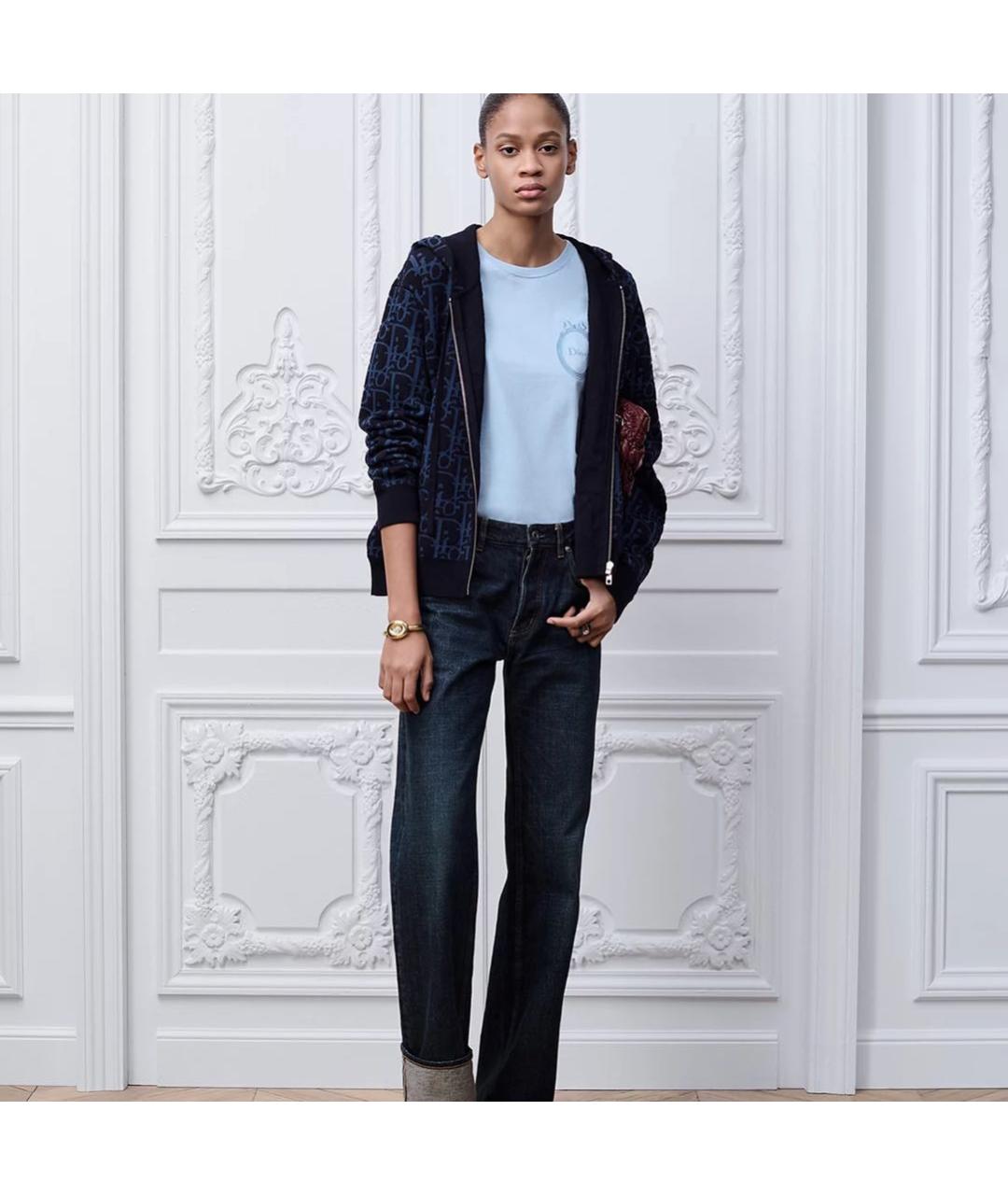 CHRISTIAN DIOR Синий джемпер / свитер, фото 2