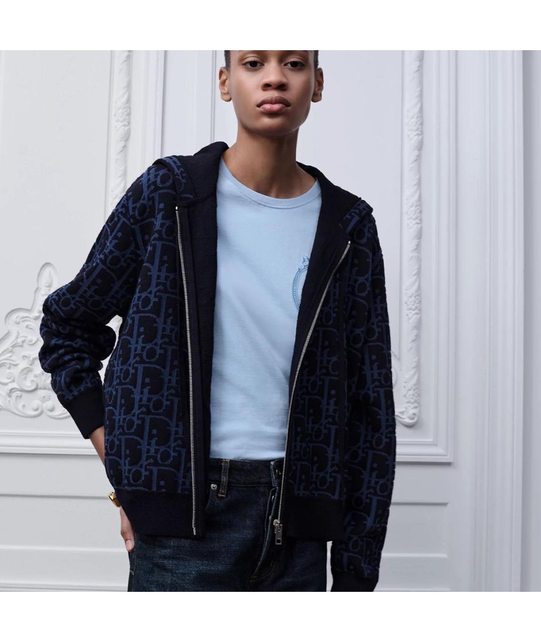 CHRISTIAN DIOR Синий джемпер / свитер, фото 4