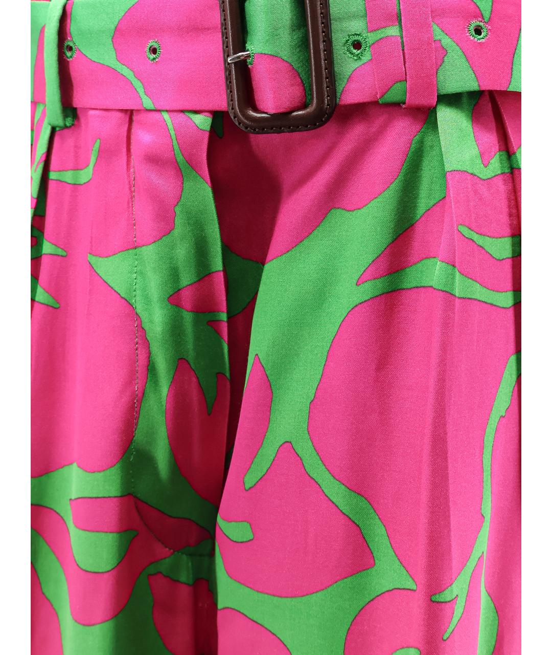 DRIES VAN NOTEN Мульти вискозные прямые брюки, фото 3