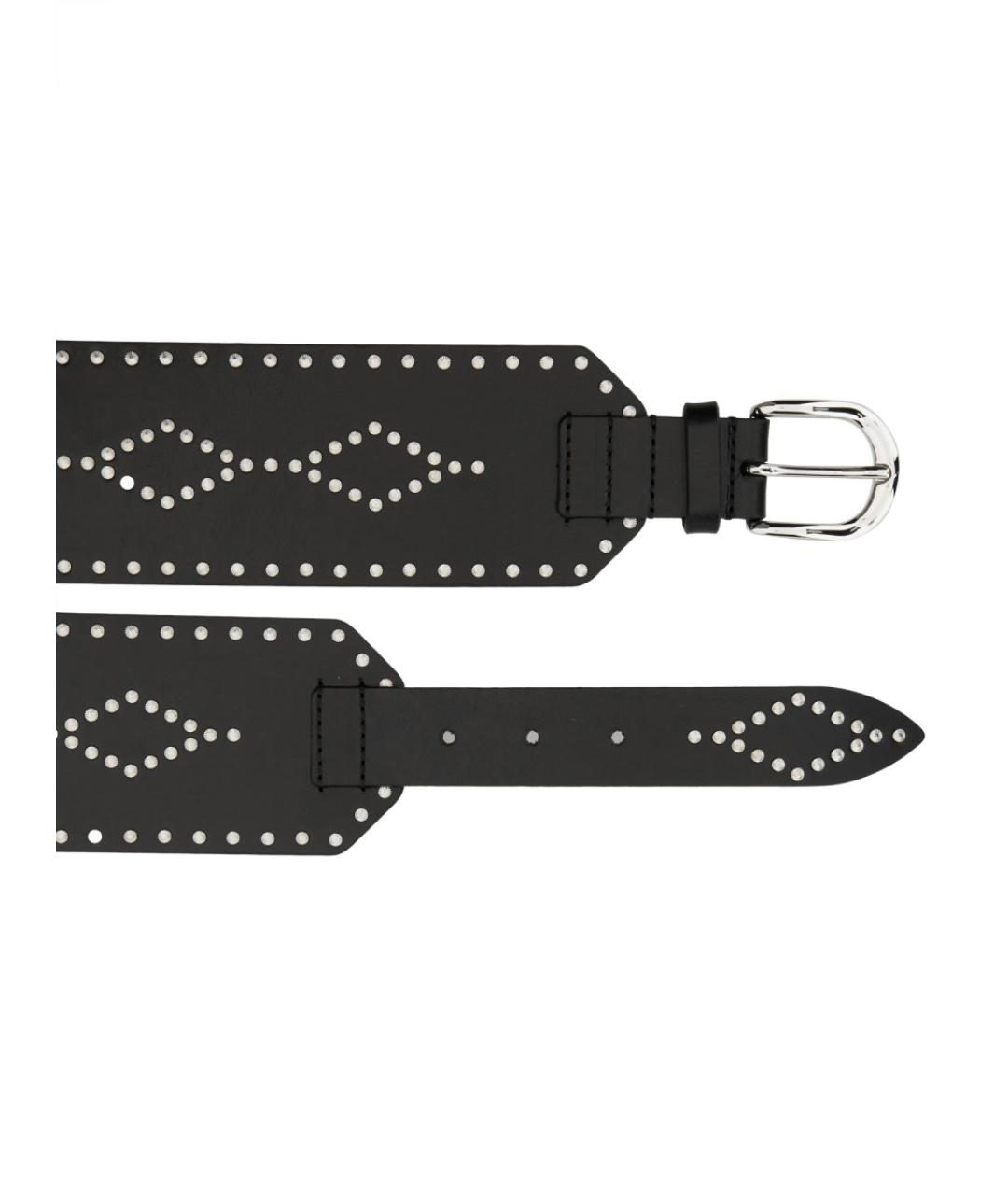 ISABEL MARANT Черный кожаный ремень, фото 3