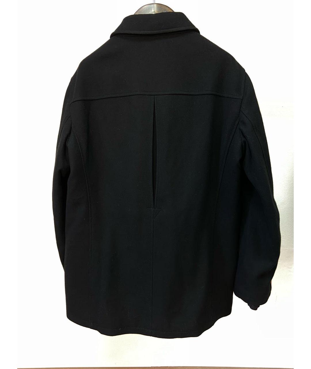 PRADA Черное шерстяное пальто, фото 2