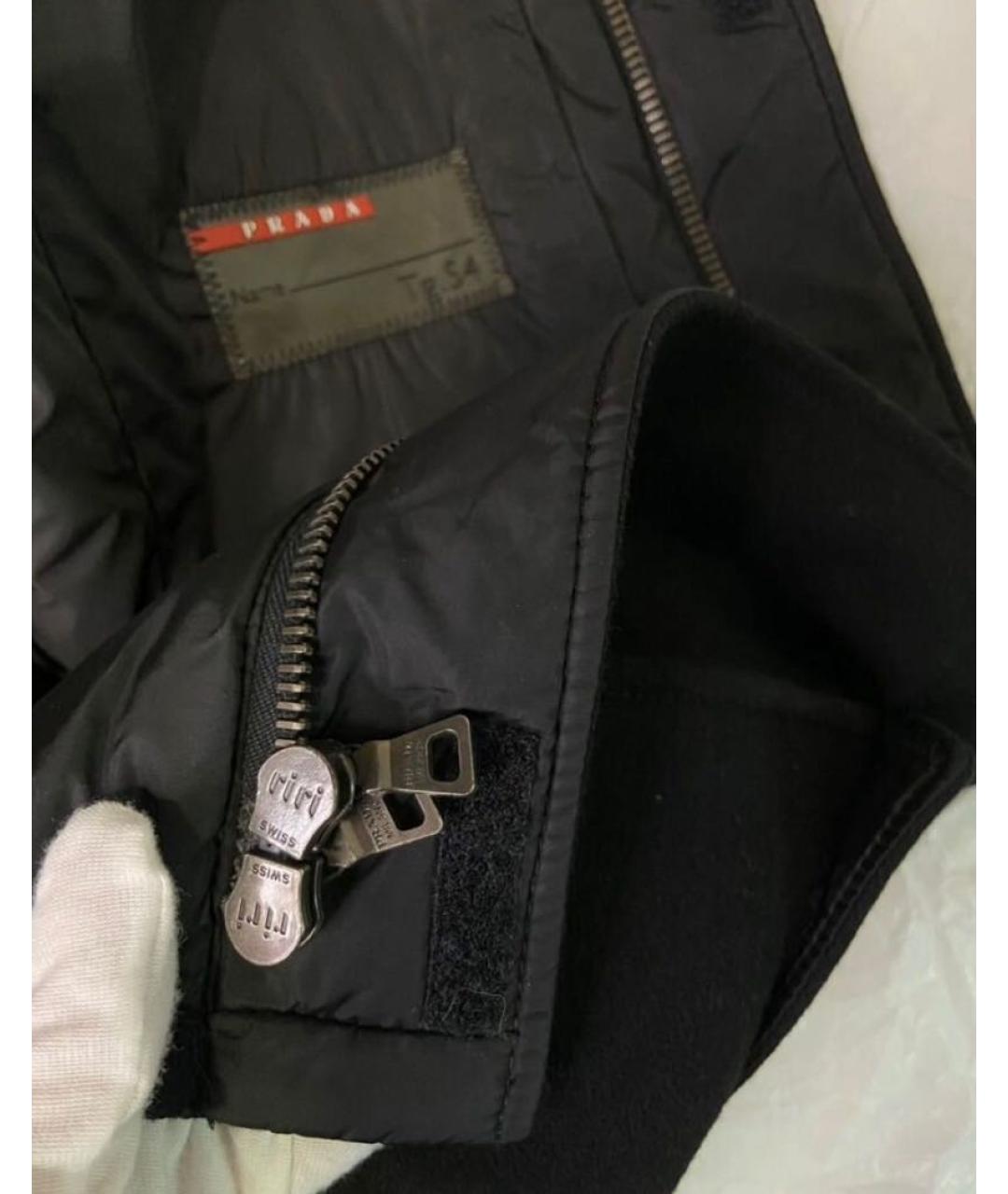 PRADA Черное шерстяное пальто, фото 5
