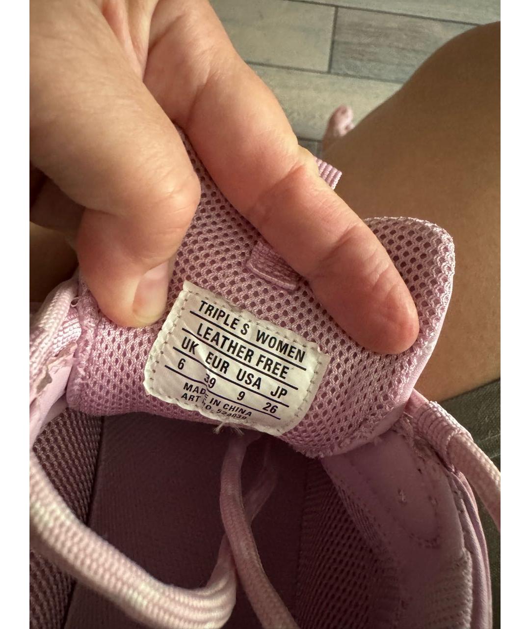 BALENCIAGA Розовые кожаные кроссовки, фото 7