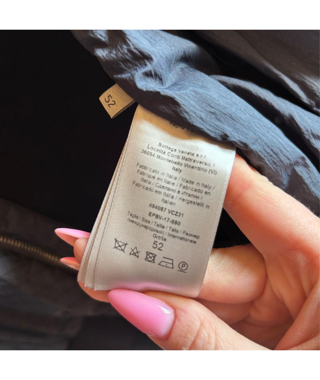 BOTTEGA VENETA Темно-синяя полиамидовая куртка, фото 5