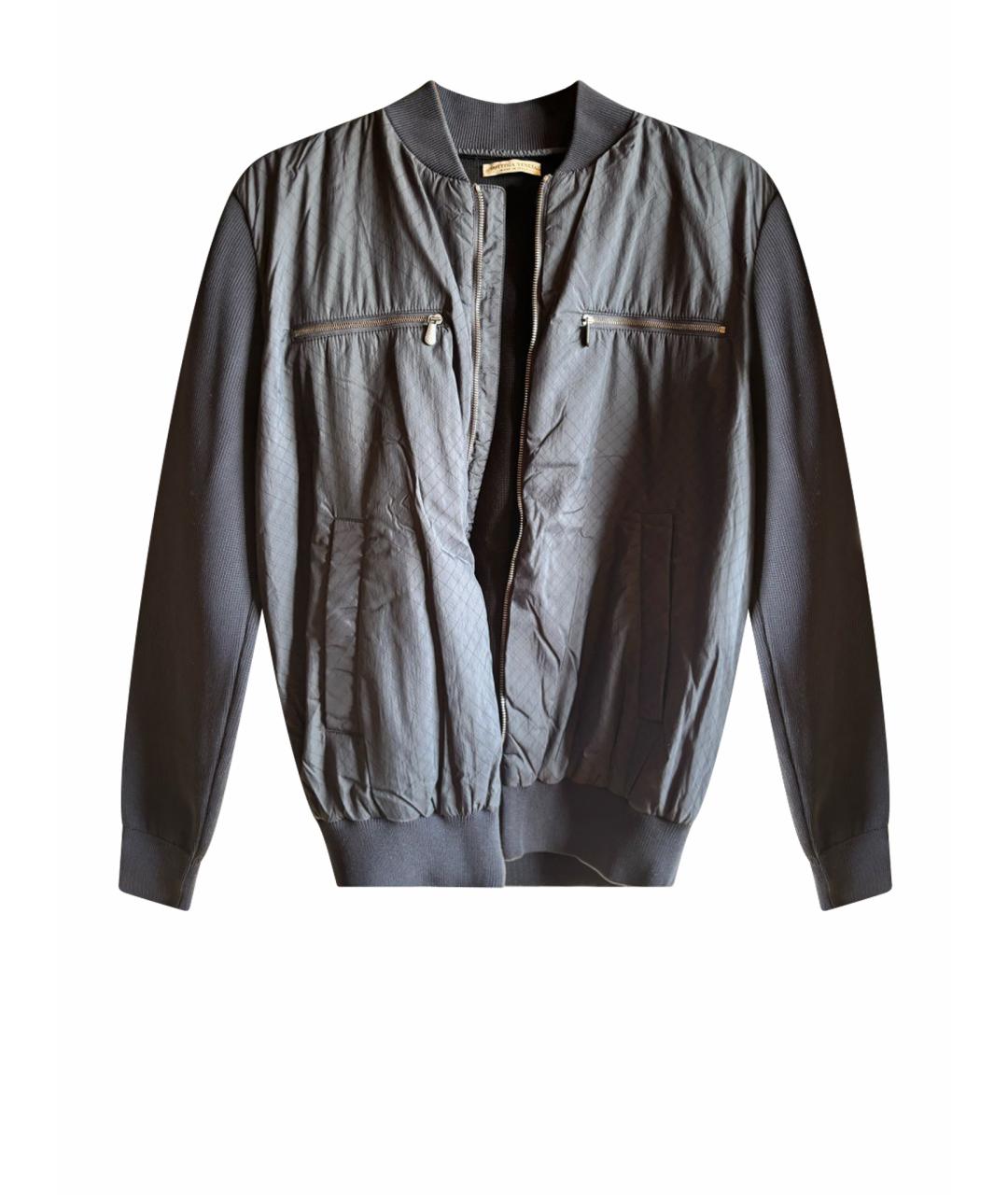 BOTTEGA VENETA Темно-синяя полиамидовая куртка, фото 1