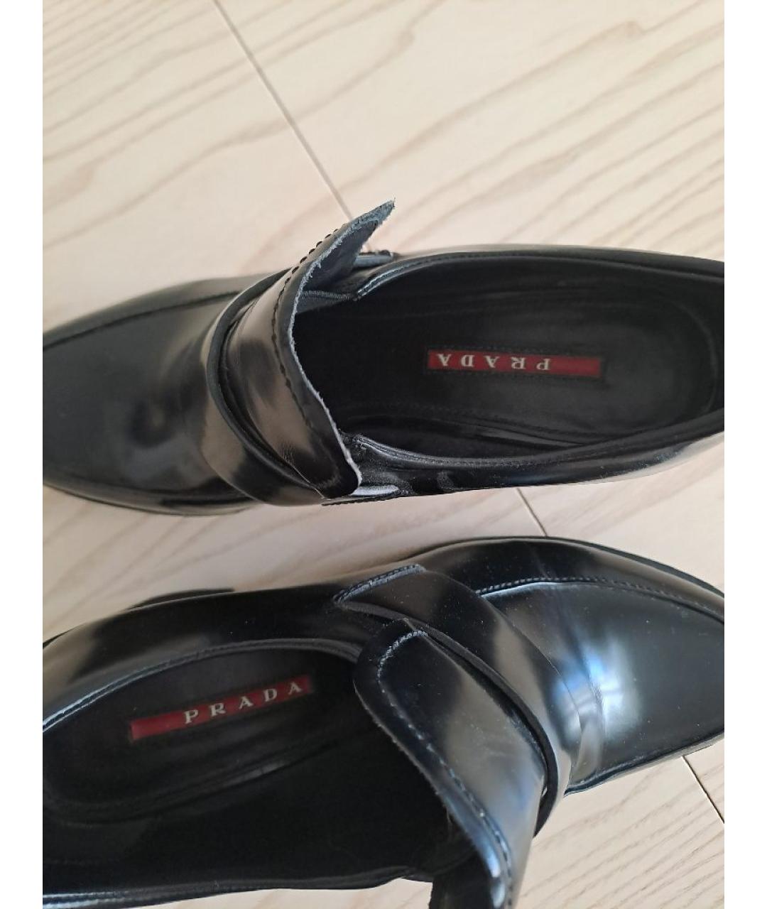 PRADA Черные кожаные туфли, фото 3
