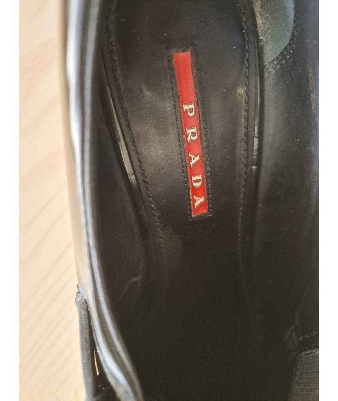 PRADA Черные кожаные туфли, фото 7