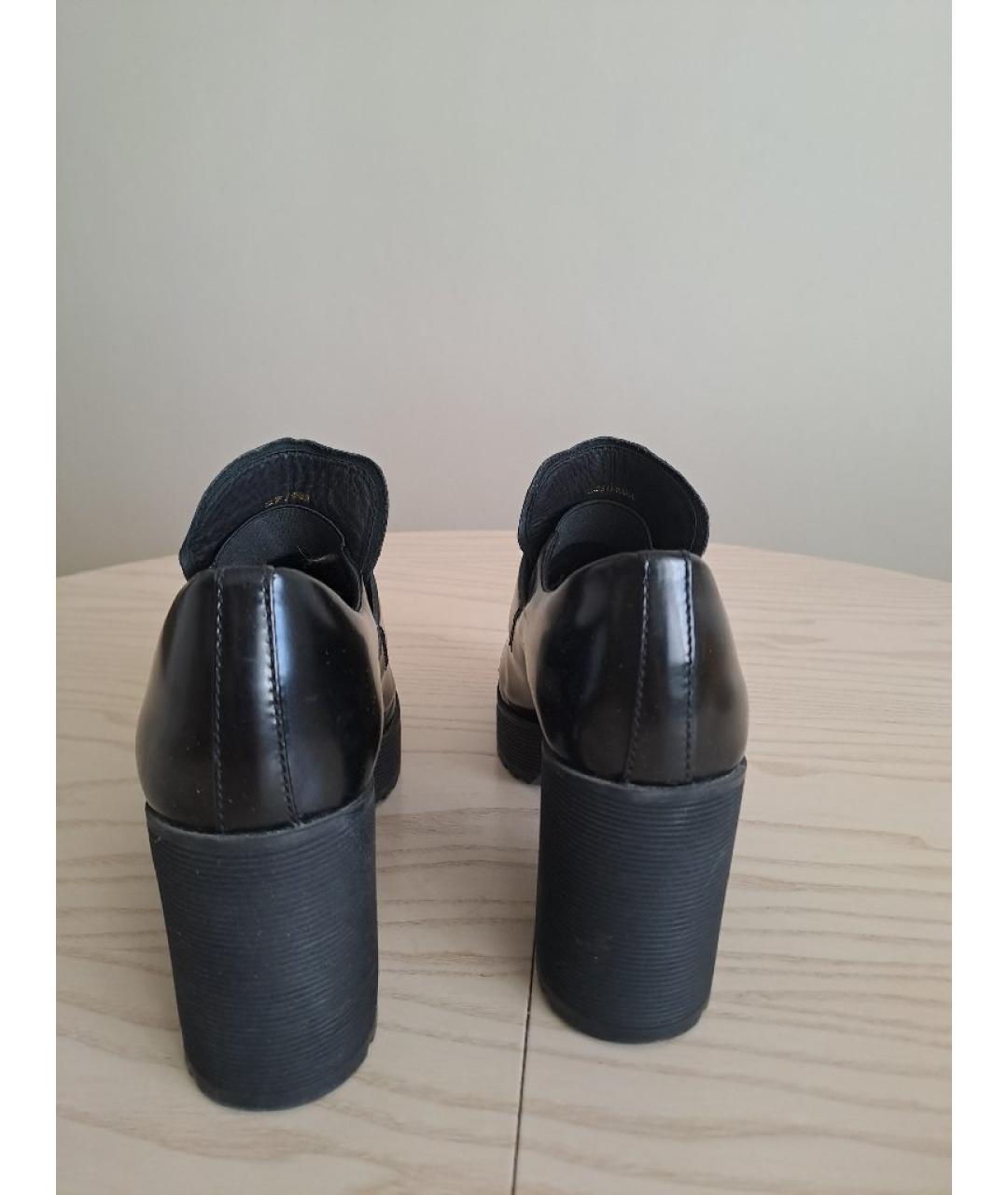 PRADA Черные кожаные туфли, фото 4
