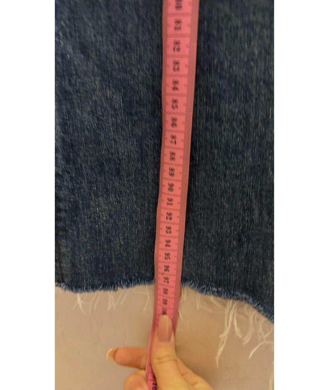 CELINE Темно-синие хлопковые прямые джинсы, фото 8