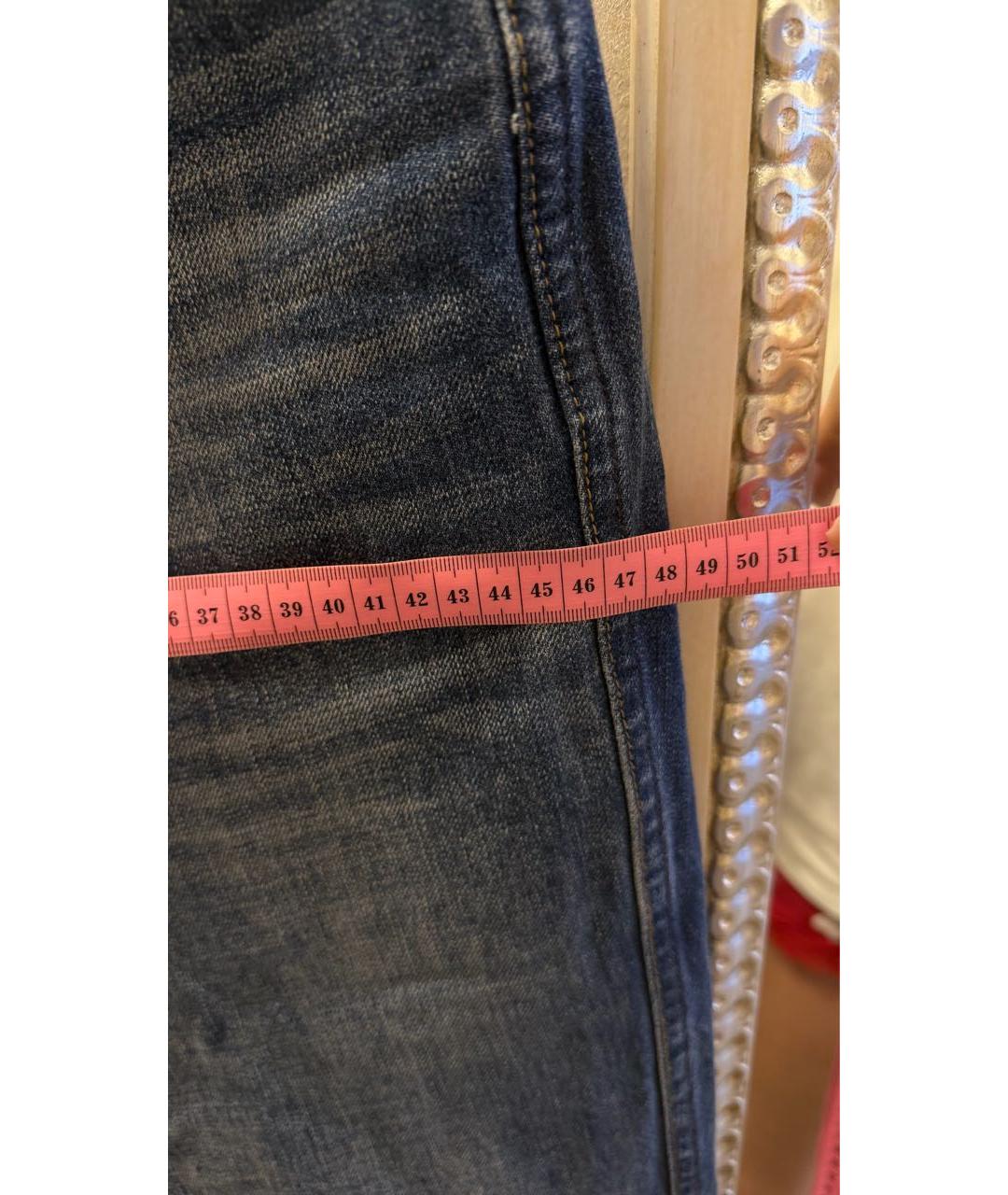 CELINE Темно-синие хлопковые прямые джинсы, фото 7